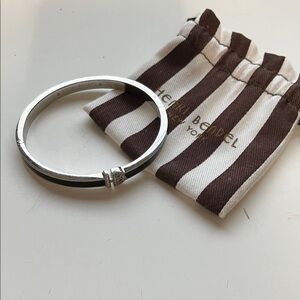 Henri Bendel Silver and Black  Bangle Bracelet